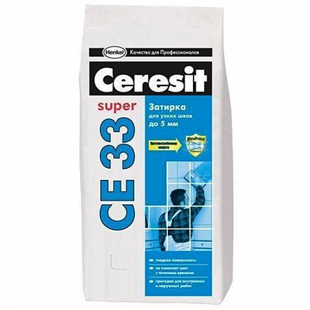 Затирка Церезит СЕ33 Супер (Ceresit CE33 Super)№ 85 (серо-голубой) 2-5 мм, 2 кг
